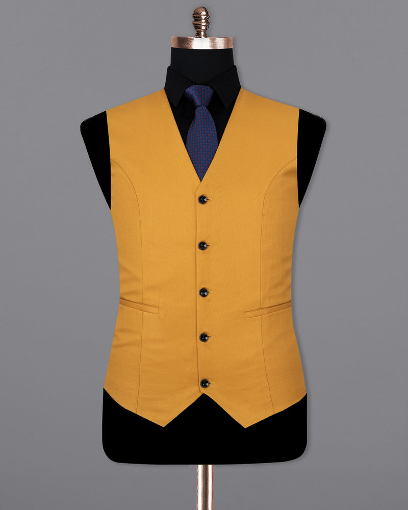 Tulip Tree Orange Solid Waistcoat