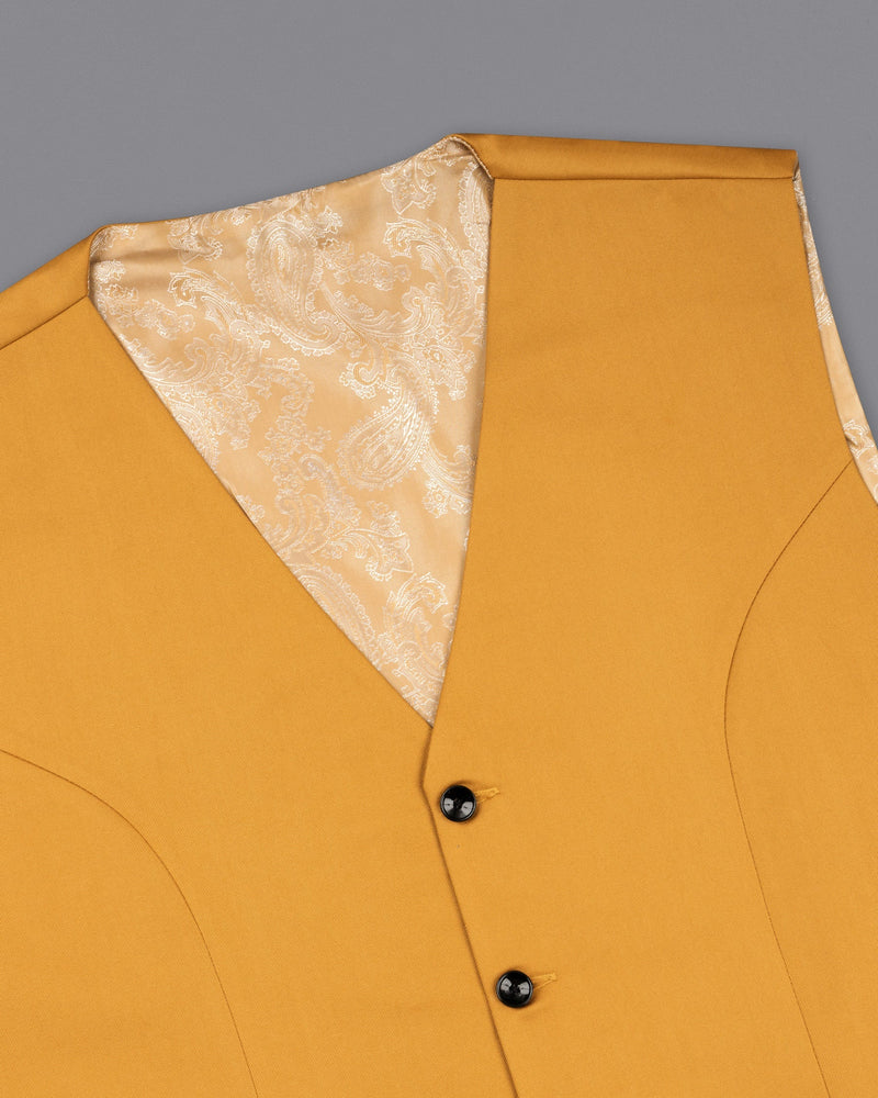 Tulip Tree Orange Solid Waistcoat