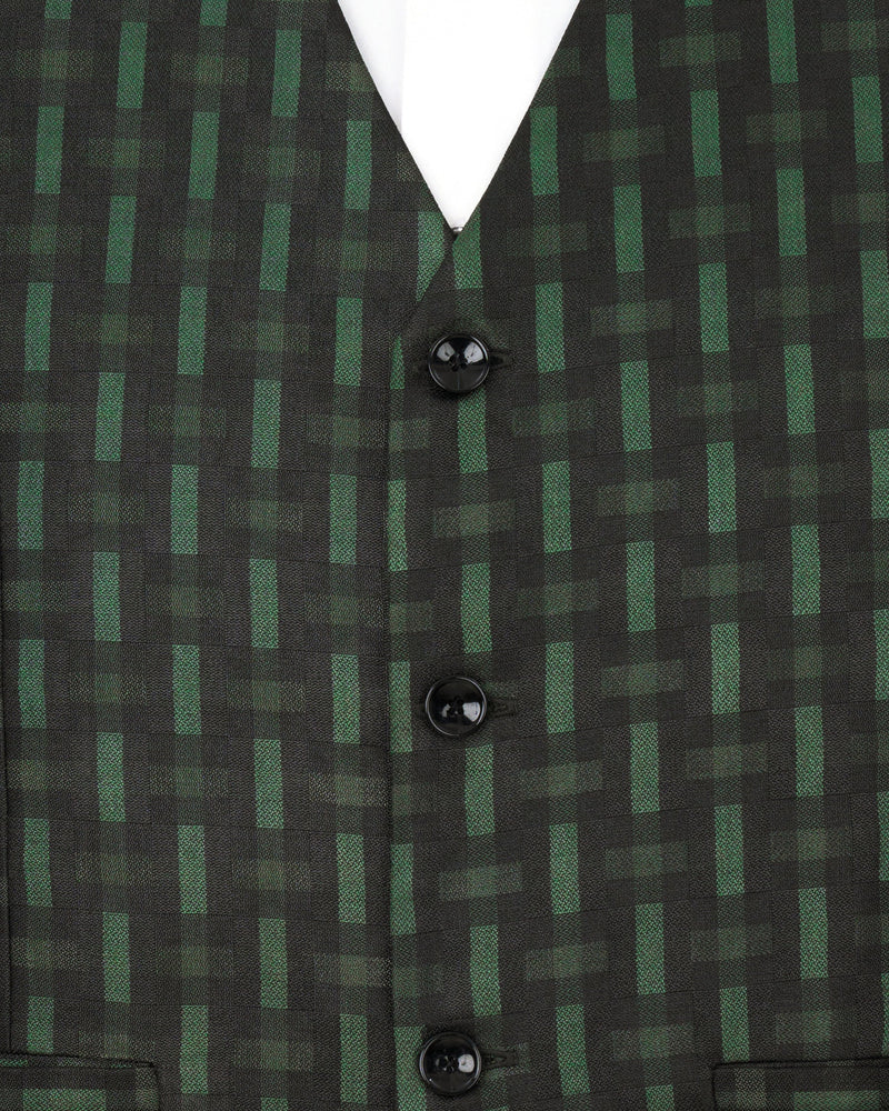 Woodland Green and Jade Black Waistcoat