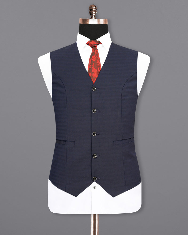 Tuna Blue Waistcoat V1850-36, V1850-38, V1850-40, V1850-42, V1850-44, V1850-46, V1850-48, V1850-50, V1850-52, V1850-54, V1850-56, V1850-58, V1850-60