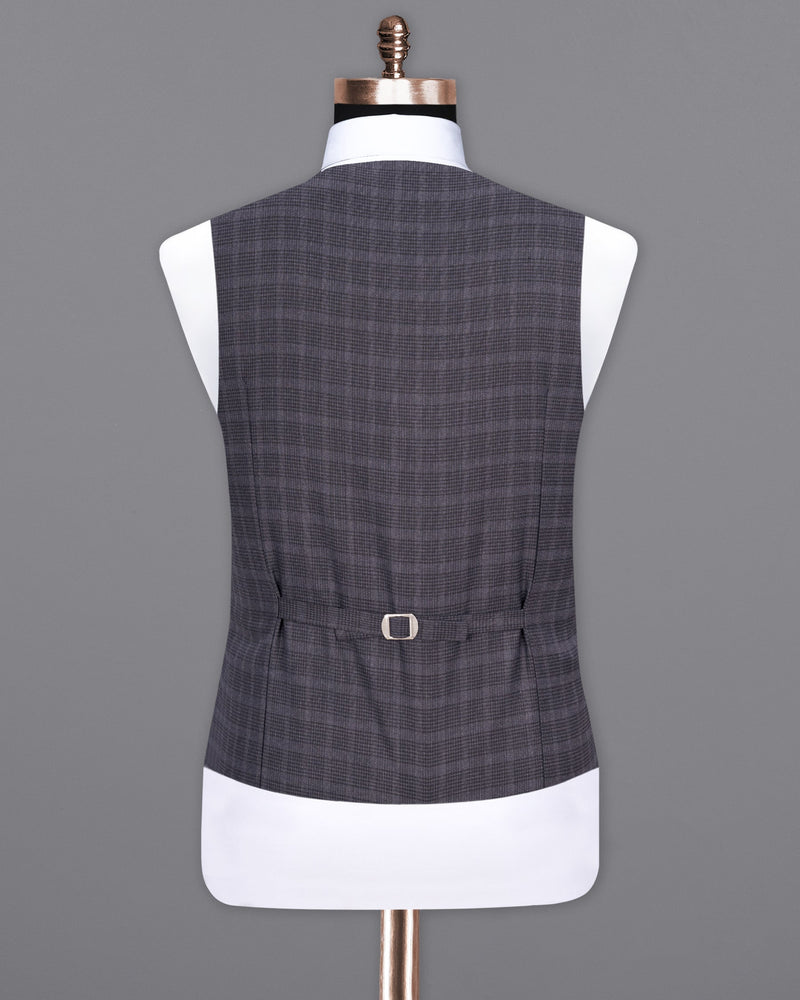 Gravel Gray Plaid Waistcoat