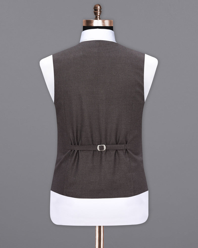 Iridium Gray Textured Waistcoat