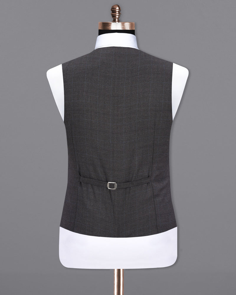 lridium with metallic Plaid Waistcoat