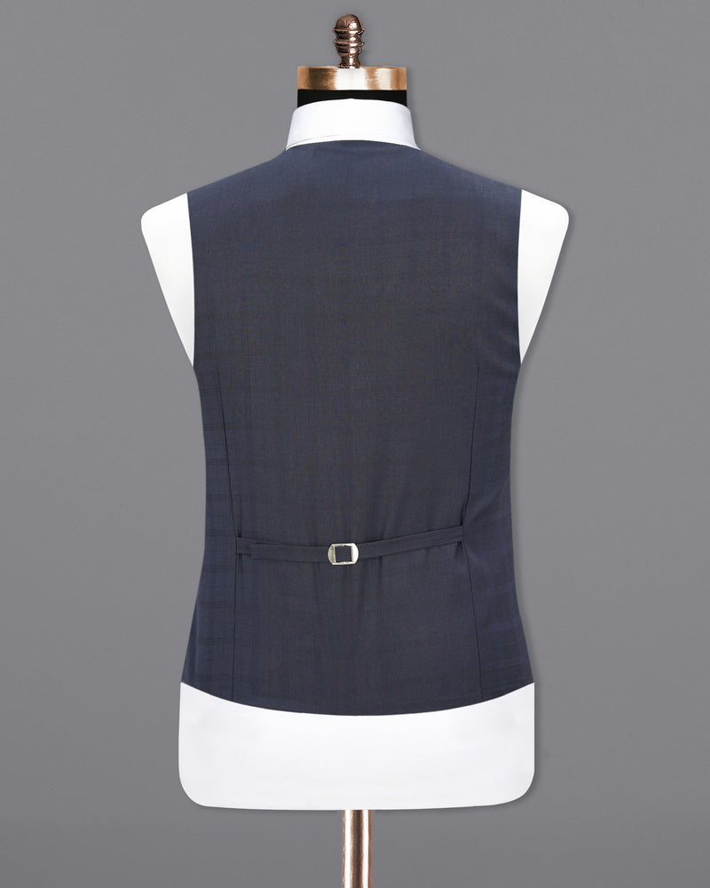 Valhalla Blue Plaid Waistcoat V1885-36, V1885-38, V1885-40, V1885-42, V1885-44, V1885-46, V1885-48, V1885-50, V1885-52, V1885-54, V1885-56, V1885-58, V1885-60