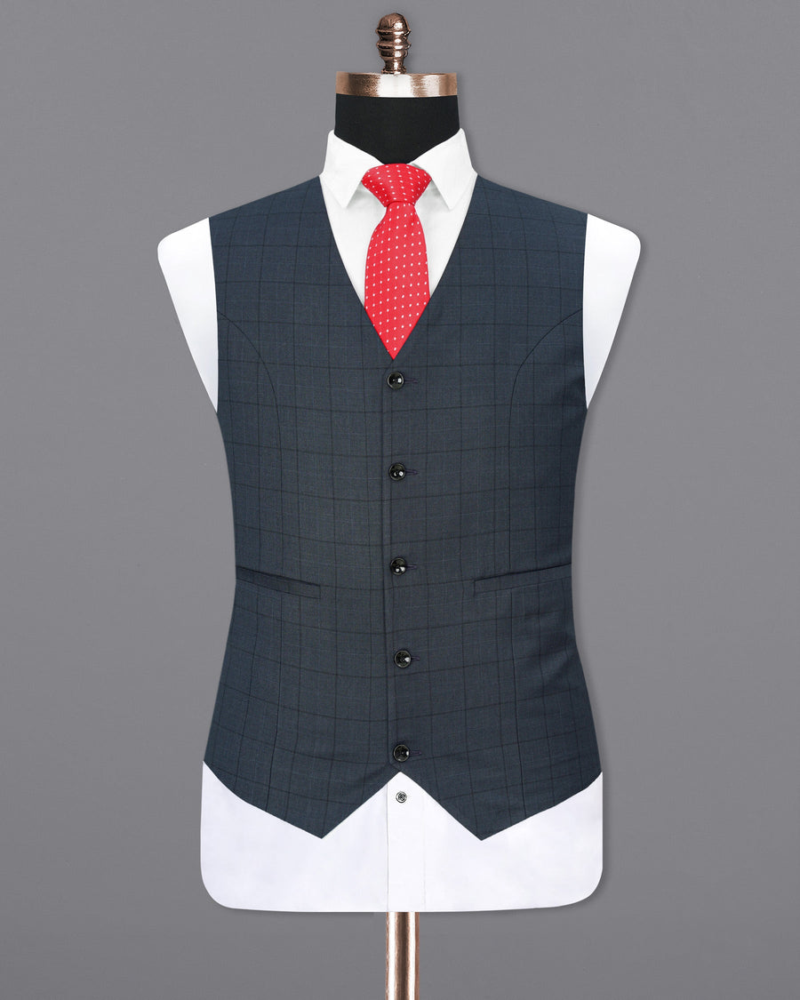 lridium with mirage plaid Waistcoat