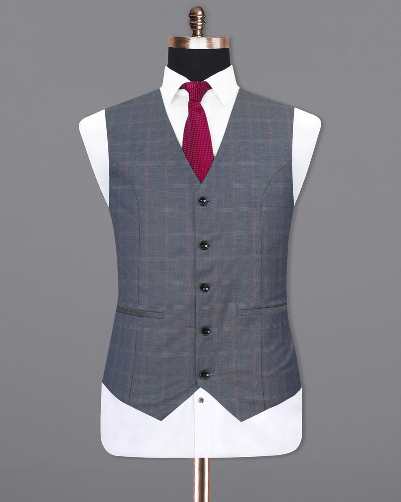 Storm Dust Plaid Waistcoat V1889-36, V1889-38, V1889-40, V1889-42, V1889-44, V1889-46, V1889-48, V1889-50, V1889-52, V1889-54, V1889-56, V1889-58, V1889-60