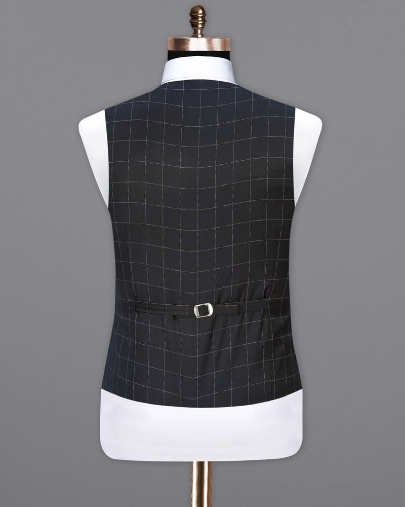 Thunder Blue Solid Waistcoat V1896-36, V1896-38, V1896-40, V1896-42, V1896-44, V1896-46, V1896-48, V1896-50, V1896-52, V1896-54, V1896-56, V1896-58, V1896-60