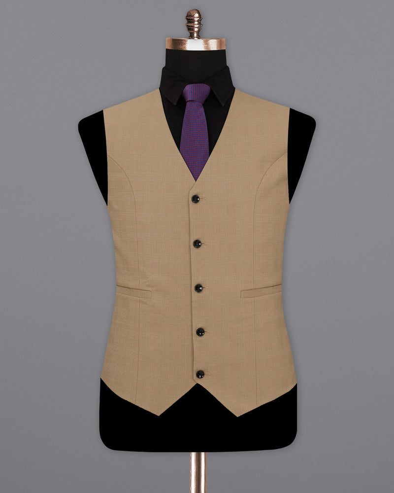 Sandrift Brown Plaid Waistcoat V1898-36, V1898-38, V1898-40, V1898-42, V1898-44, V1898-46, V1898-48, V1898-50, V1898-52, V1898-54, V1898-56, V1898-58, V1898-60