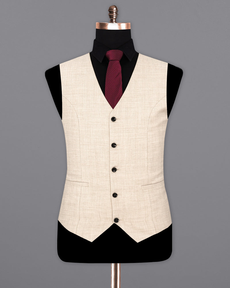 Merino Brown Solid Waistcoat