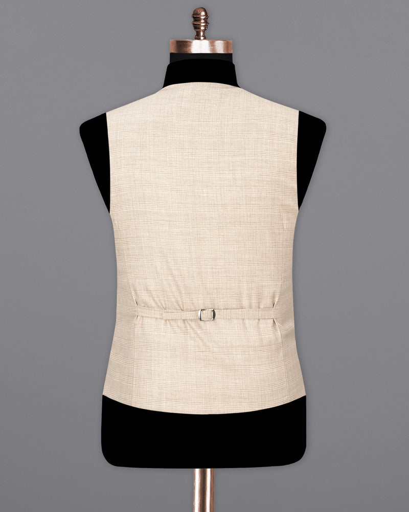 Merino Brown Solid Waistcoat