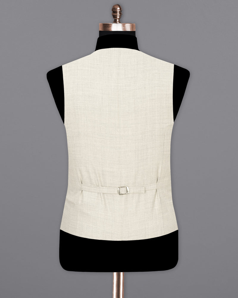 Cararra Brown Plaid Waistcoat