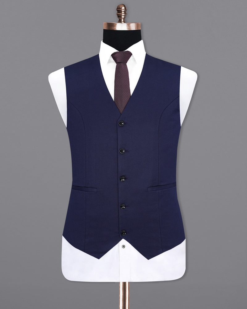 Thunder Blue Solid Waistcoat V1907-36, V1907-38, V1907-40, V1907-42, V1907-44, V1907-46, V1907-48, V1907-50, V1907-52, V1907-54, V1907-56, V1907-58, V1907-60