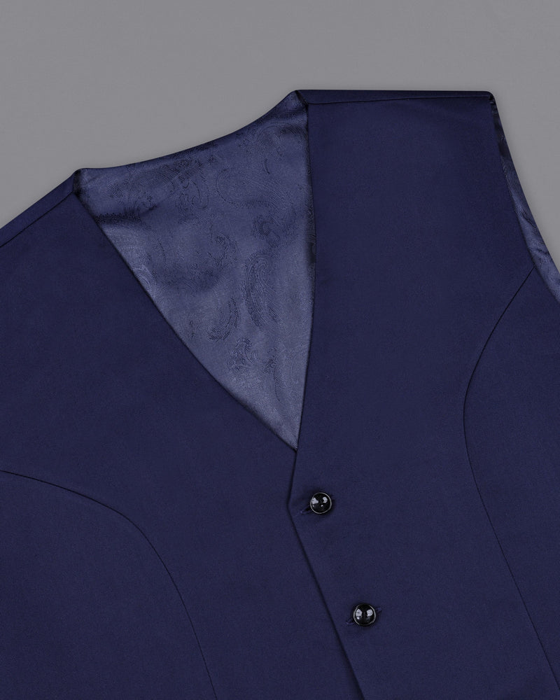 Thunder Blue Solid Waistcoat V1907-36, V1907-38, V1907-40, V1907-42, V1907-44, V1907-46, V1907-48, V1907-50, V1907-52, V1907-54, V1907-56, V1907-58, V1907-60