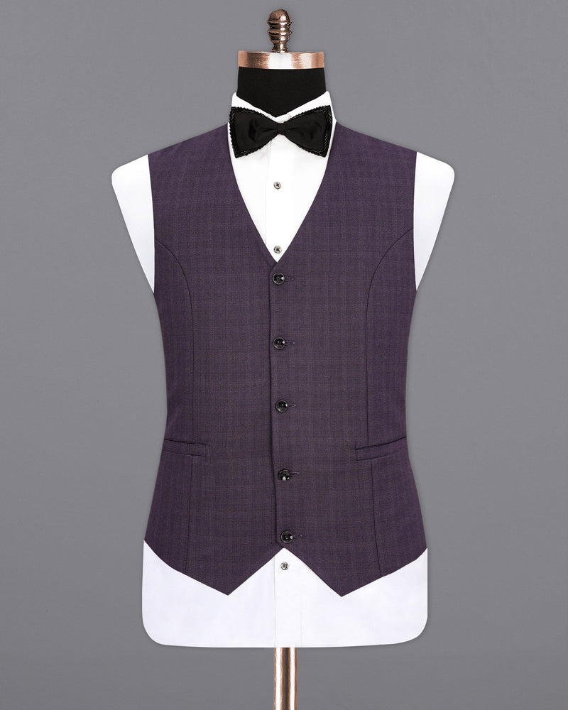 Gunmetal Purple Plaid Waistcoat V1909-36, V1909-38, V1909-40, V1909-42, V1909-44, V1909-46, V1909-48, V1909-50, V1909-52, V1909-54, V1909-56, V1909-58, V1909-60