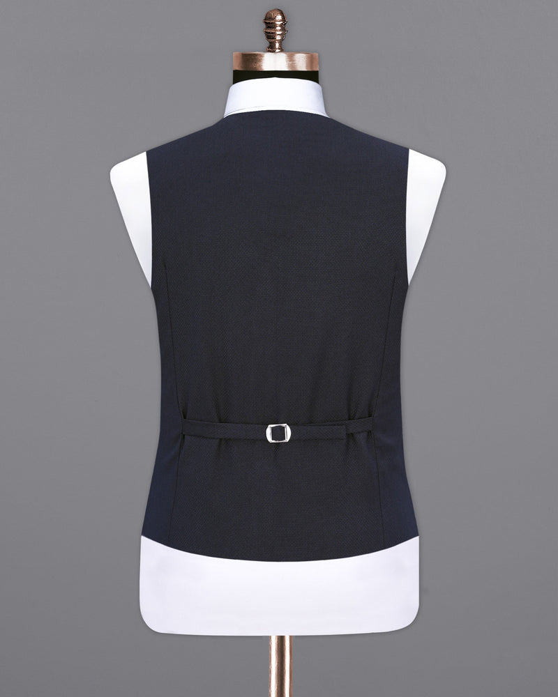 Mirage Blue Diamond Textured Waistcoat V1911-36, V1911-38, V1911-40, V1911-42, V1911-44, V1911-46, V1911-48, V1911-50, V1911-52, V1911-54, V1911-56, V1911-58, V1911-60