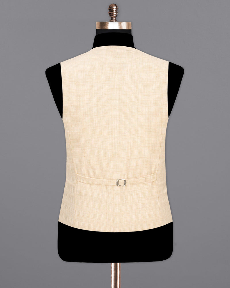 Light Apricot Brown Plaid Waistcoat V1916-36, V1916-38, V1916-40, V1916-42, V1916-44, V1916-46, V1916-48, V1916-50, V1916-52, V1916-54, V1916-56, V1916-58, V1916-60