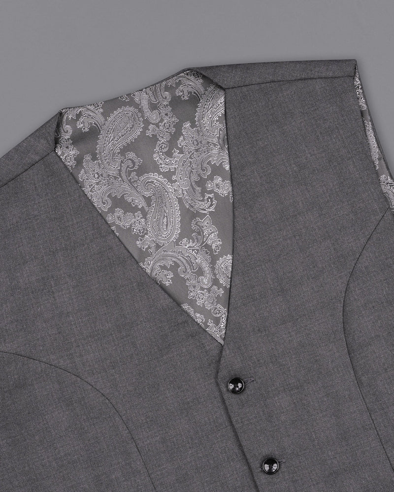 Gravel Gray Textured Waistcoat