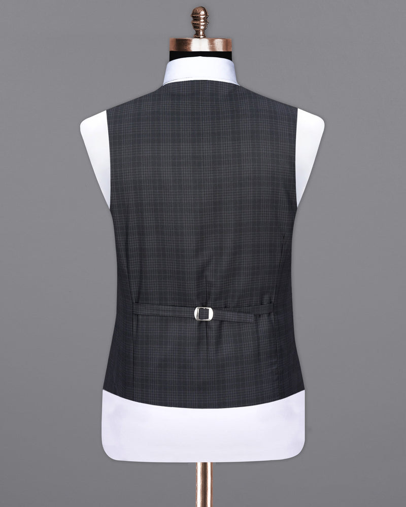 Rangoon Black Plaid Waistcoat V1926-36, V1926-38, V1926-40, V1926-42, V1926-44, V1926-46, V1926-48, V1926-50, V1926-52, V1926-54, V1926-56, V1926-58, V1926-60