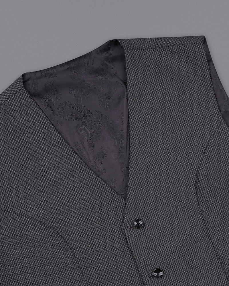 Vampire Gray Textured Waistcoat V1933-36, V1933-38, V1933-40, V1933-42, V1933-44, V1933-46, V1933-48, V1933-50, V1933-52, V1933-54, V1933-56, V1933-58, V1933-60