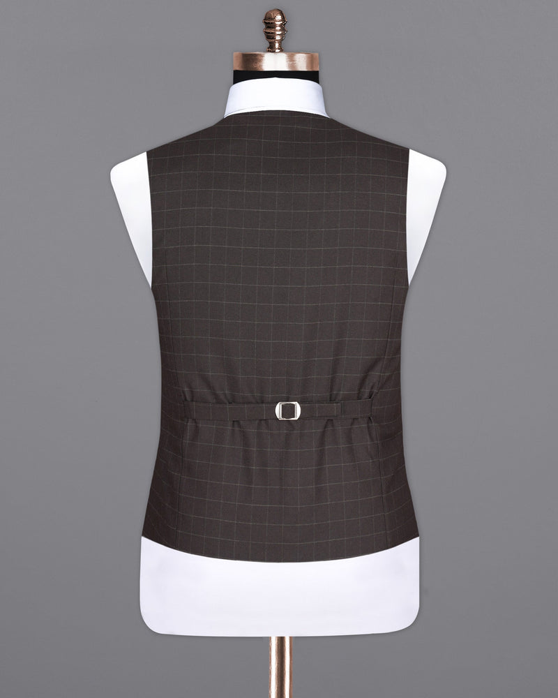 Thunder Brown Plaid Waistcoat V1935-36, V1935-38, V1935-40, V1935-42, V1935-44, V1935-46, V1935-48, V1935-50, V1935-52, V1935-54, V1935-56, V1935-58, V1935-60