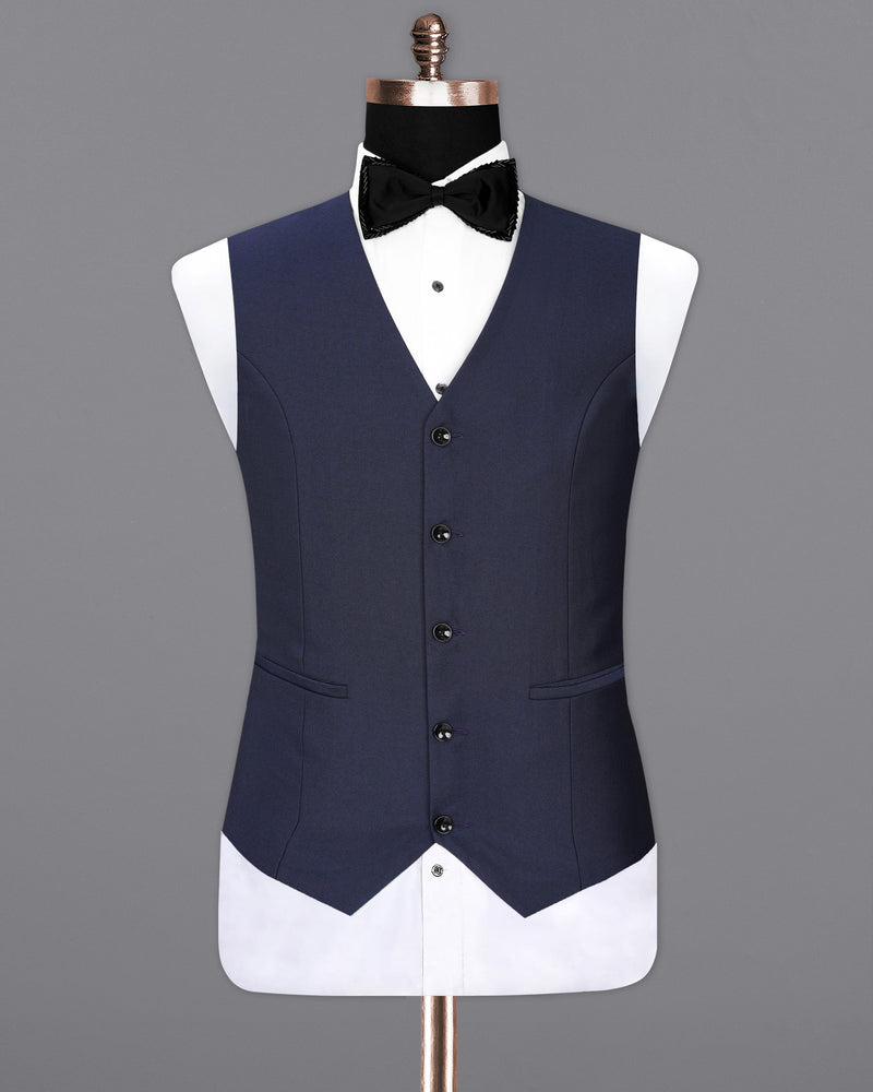 Gunmetal Navy Blue Textured Waistcoat V1941-36, V1941-38, V1941-40, V1941-42, V1941-44, V1941-46, V1941-48, V1941-50, V1941-52, V1941-54, V1941-56, V1941-58, V1941-60