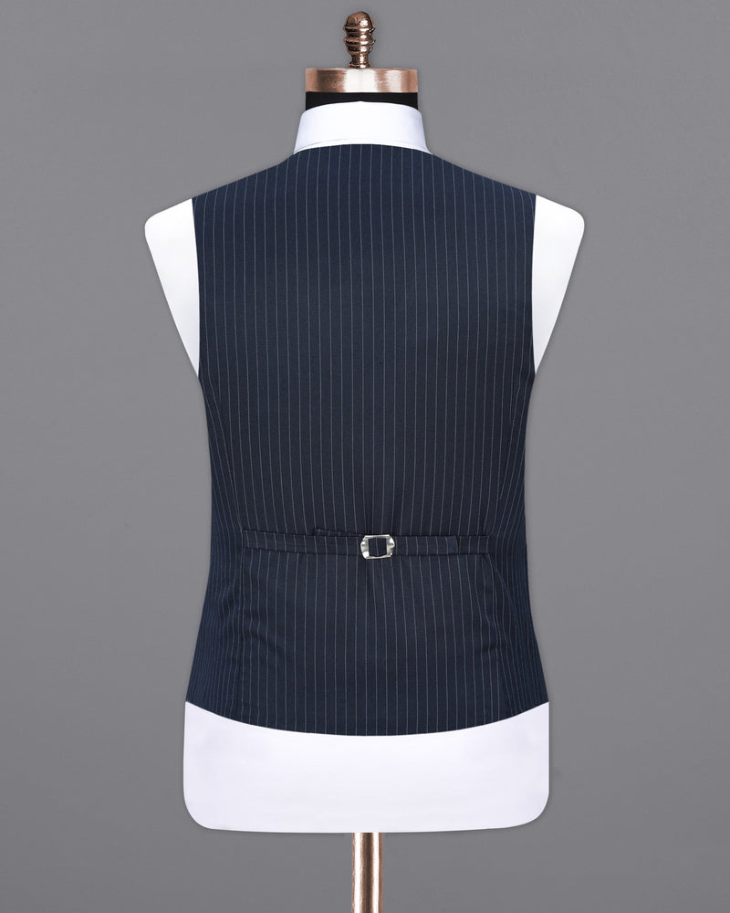 Midnight Mirage Navy Blue Striped Waistcoat V1944-36, V1944-38, V1944-40, V1944-42, V1944-44, V1944-46, V1944-48, V1944-50, V1944-52, V1944-54, V1944-56, V1944-58, V1944-60