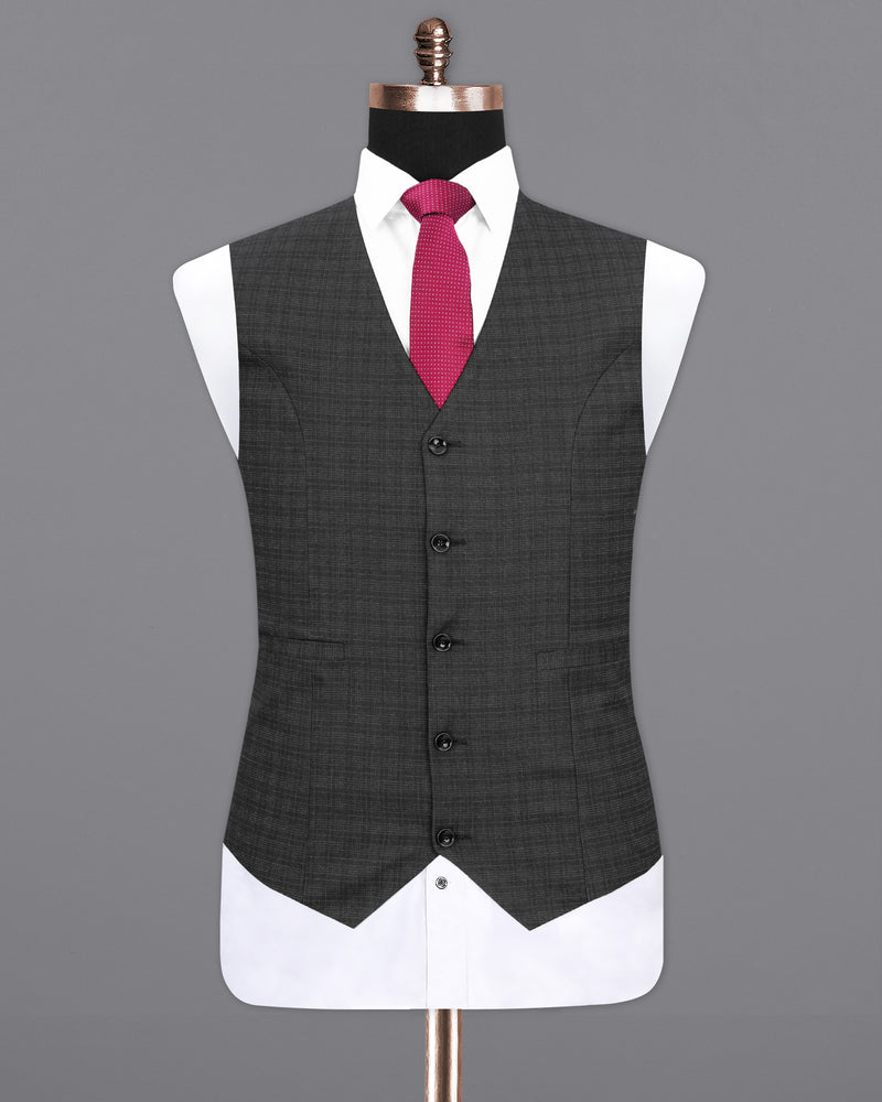 Zeus Gray Plaid Waistcoat