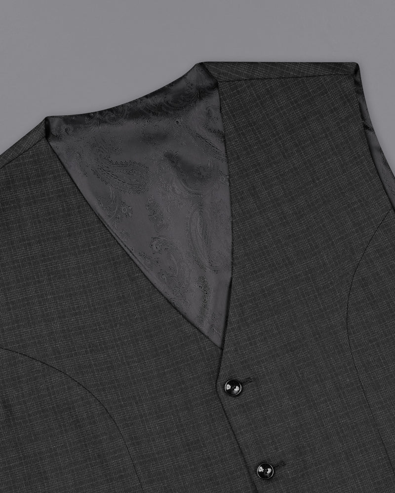 Zeus Gray Plaid Waistcoat