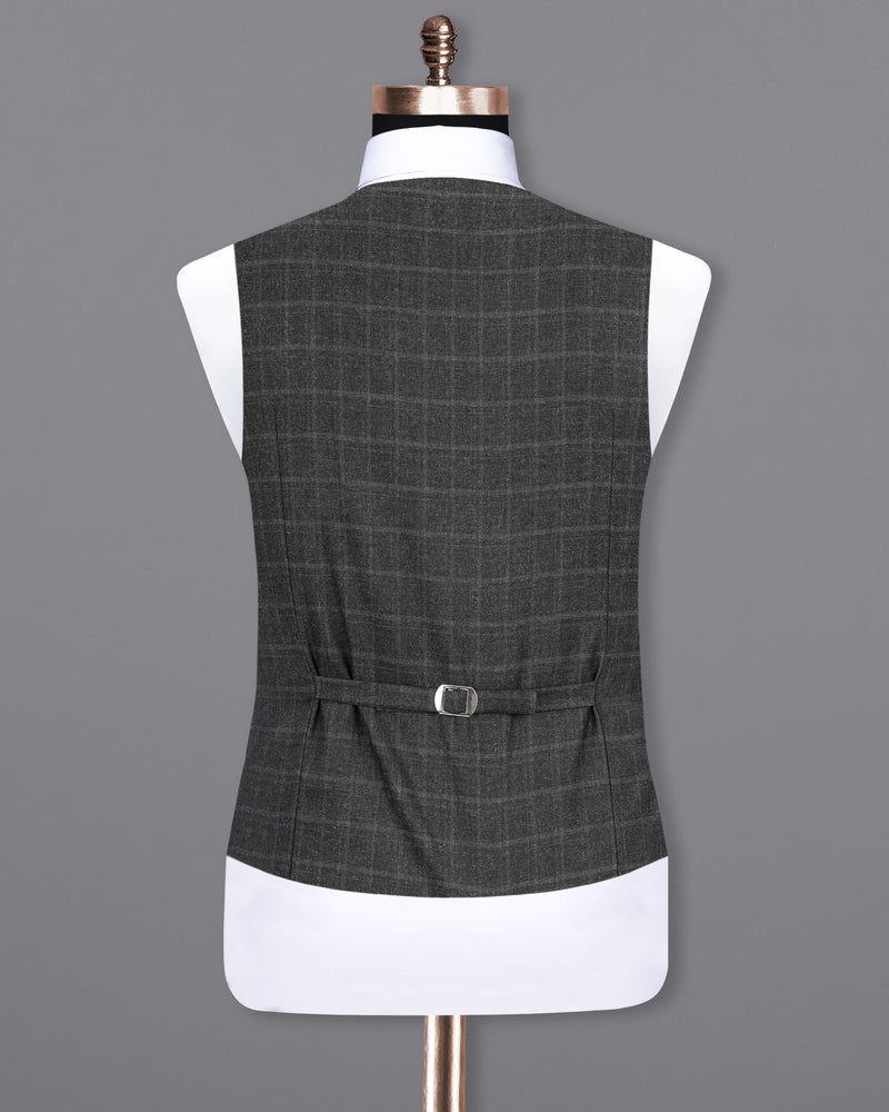 Dune Gray Plaid Waistcoat