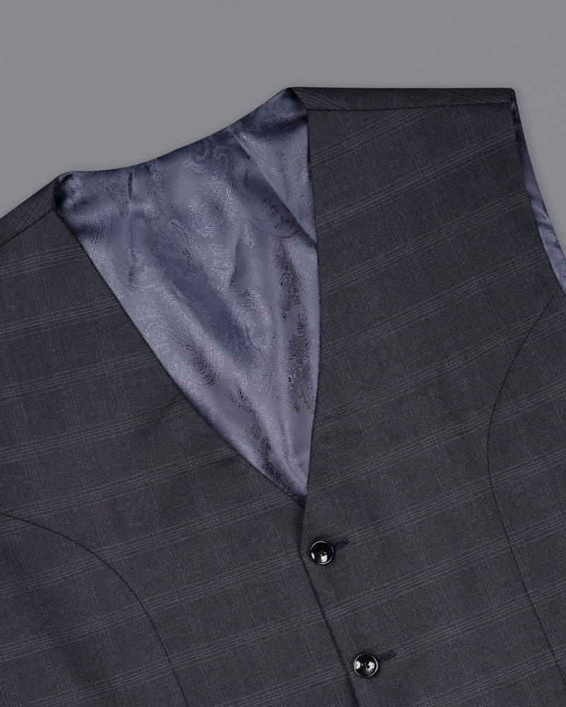 Tuatara Gray Plaid Waistcoat