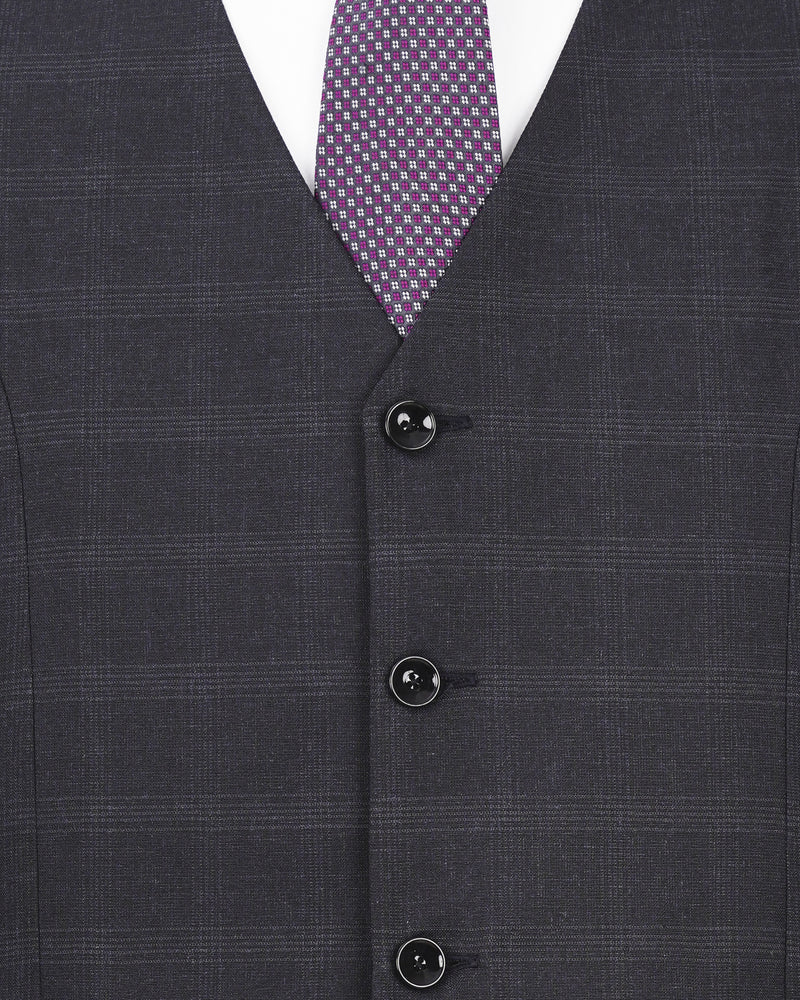 Tuatara Gray Plaid Waistcoat