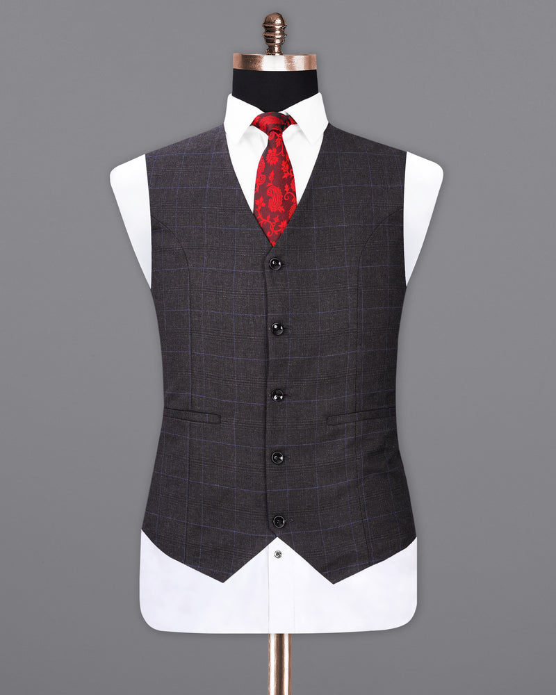 Eclipse Gray Plaid Waistcoat