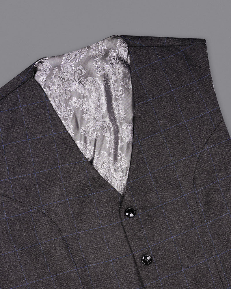 Eclipse Gray Plaid Waistcoat