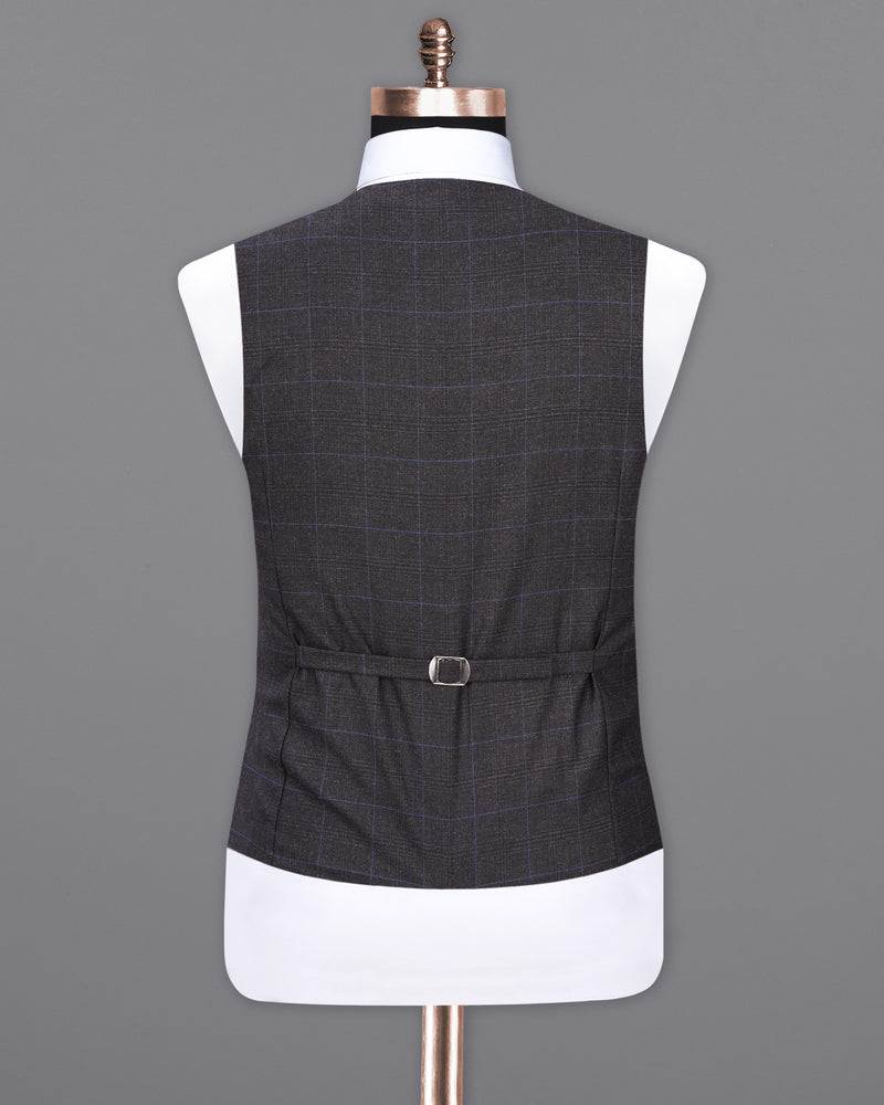 Eclipse Gray Plaid Waistcoat