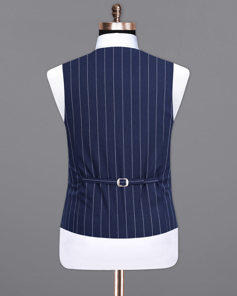 Zodiac Blue Striped Waistcoat