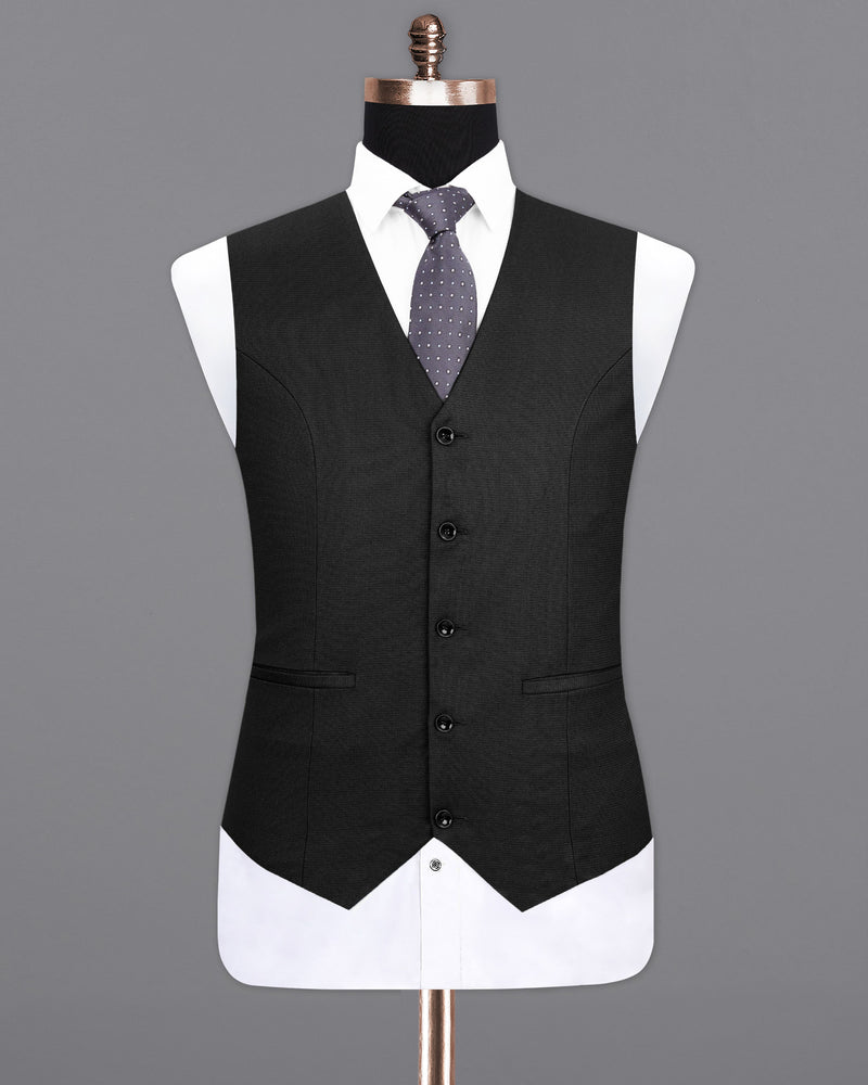 Melanzane Jade Black Waistcoat