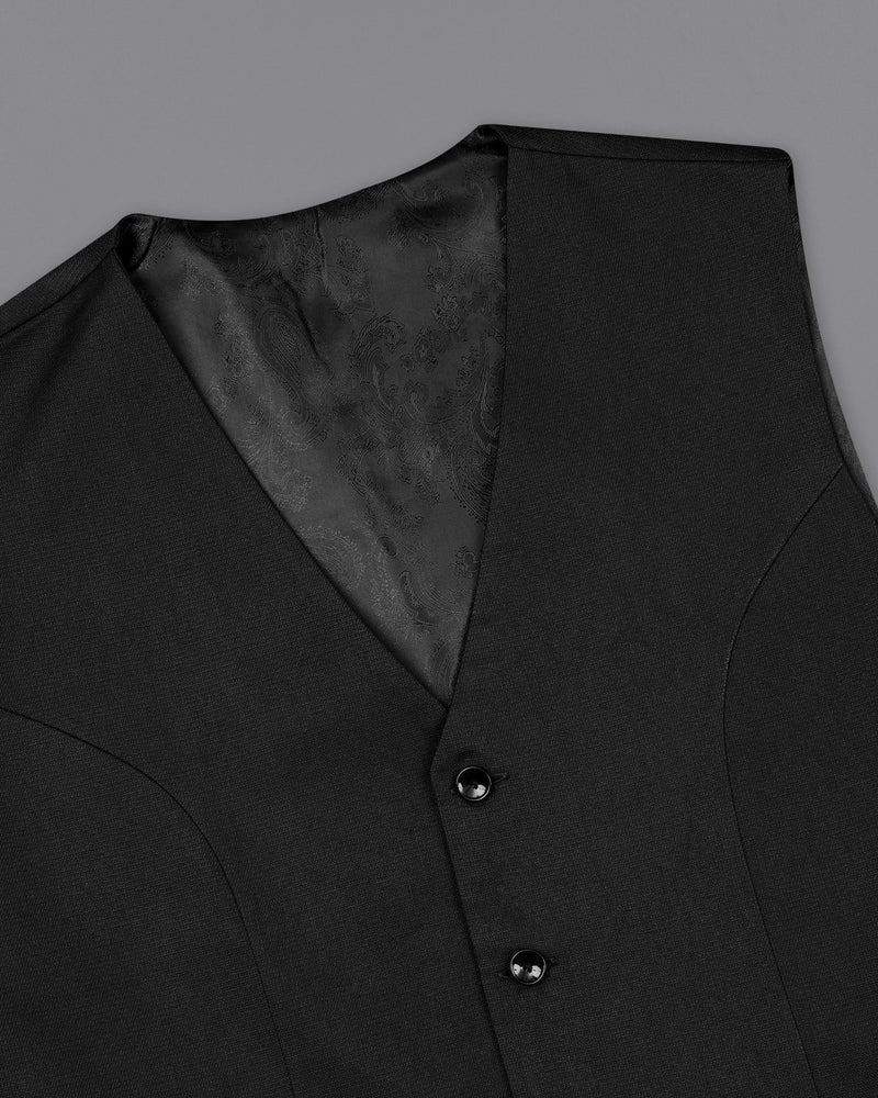 Melanzane Jade Black Waistcoat