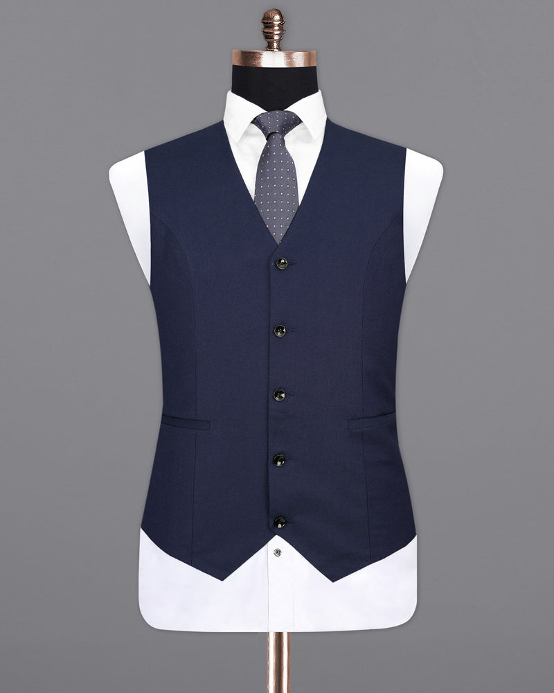 Martinique Blue Textured Waistcoat V1990-36, V1990-38, V1990-40, V1990-42, V1990-44, V1990-46, V1990-48, V1990-50, V1990-52, V1990-54, V1990-56, V1990-58, V1990-60