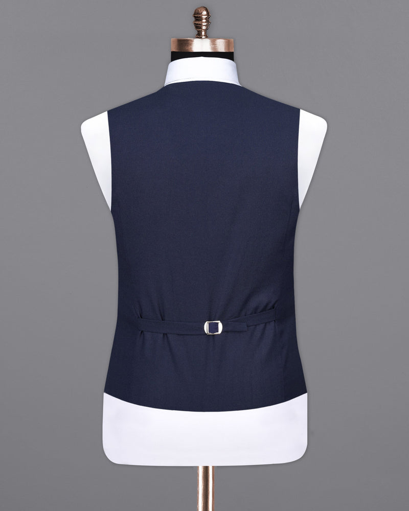 Martinique Blue Textured Waistcoat V1990-36, V1990-38, V1990-40, V1990-42, V1990-44, V1990-46, V1990-48, V1990-50, V1990-52, V1990-54, V1990-56, V1990-58, V1990-60