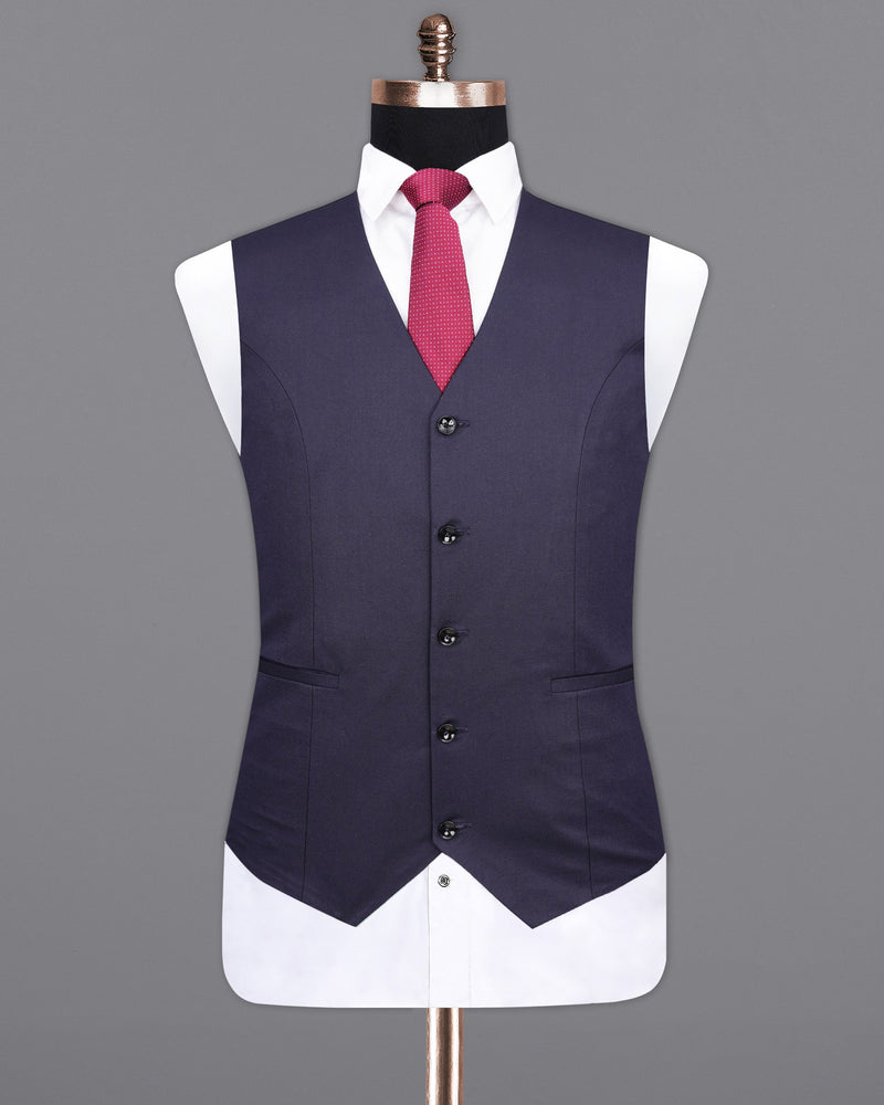 Gunmetal Navy Blue Waistcoat V1997-36, V1997-38, V1997-40, V1997-42, V1997-44, V1997-46, V1997-48, V1997-50, V1997-52, V1997-54, V1997-56, V1997-58, V1997-60