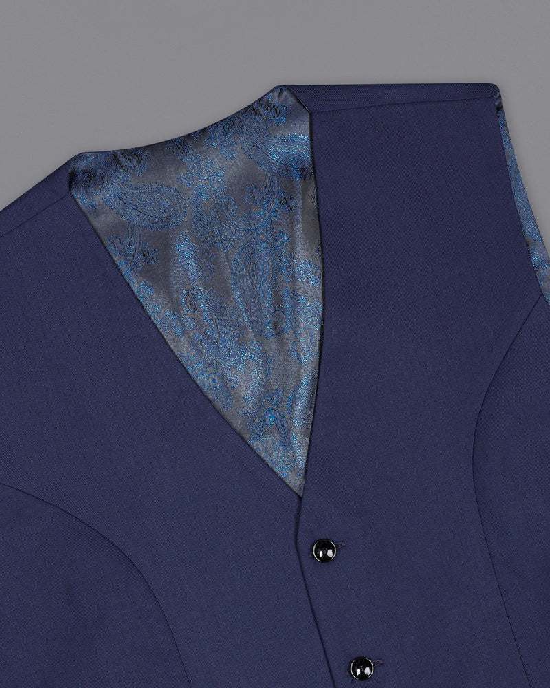 Rhino Blue Textured Waistcoat V2006-36, V2006-38, V2006-40, V2006-42, V2006-44, V2006-46, V2006-48, V2006-50, V2006-52, V2006-54, V2006-56, V2006-58, V2006-60