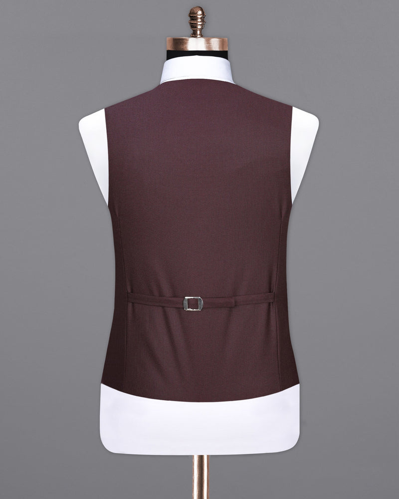 Taupe Maroon Textured  Waistcoat V2008-36, V2008-38, V2008-40, V2008-42, V2008-44, V2008-46, V2008-48, V2008-50, V2008-52, V2008-54, V2008-56, V2008-58, V2008-60