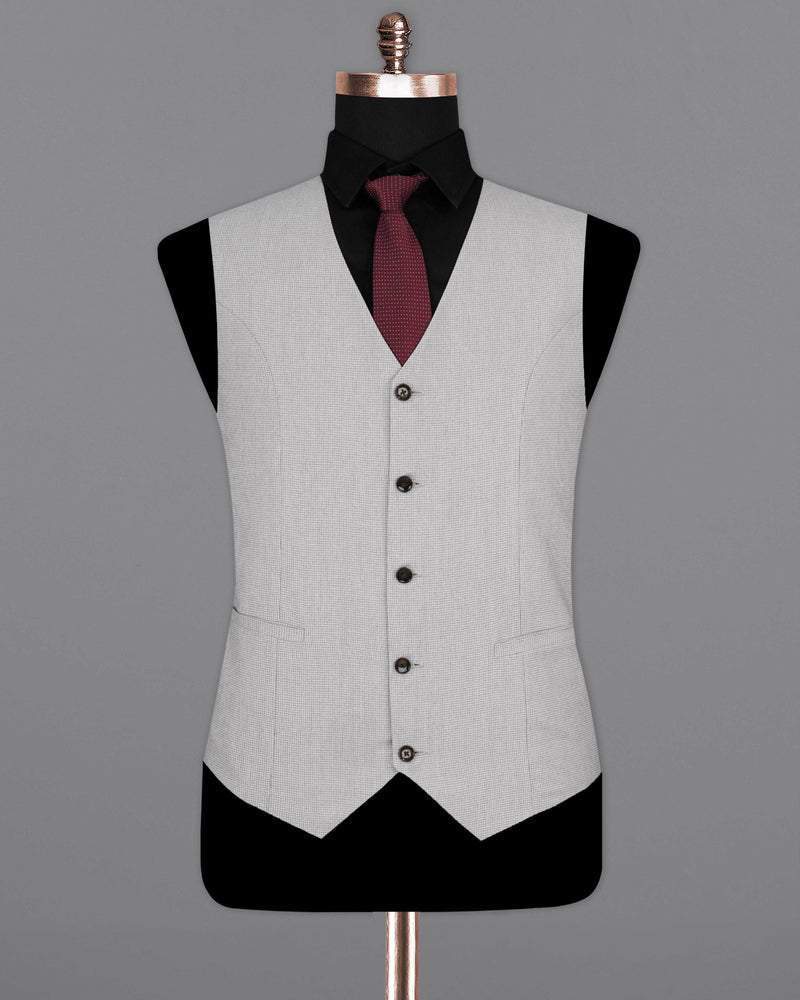 Pale Slate Gray Textured Waistcoat V2055-36, V2055-38, V2055-40, V2055-42, V2055-44, V2055-46, V2055-48, V2055-50, V2055-52, V2055-54, V2055-56, V2055-58, V2055-60