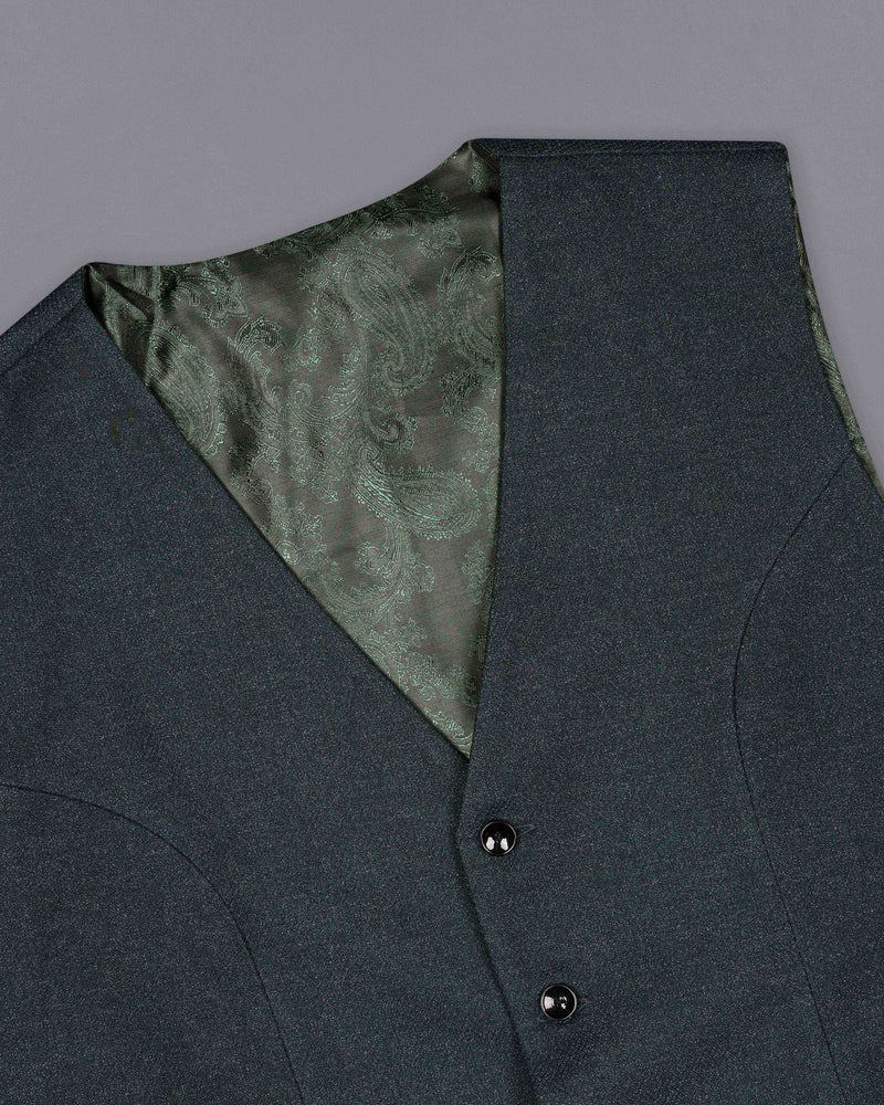 Outer Space Green Pure Wool Waistcoat V2060-36, V2060-38, V2060-40, V2060-42, V2060-44, V2060-46, V2060-48, V2060-50, V2060-52, V2060-54, V2060-56, V2060-58, V2060-60