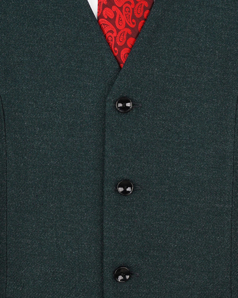 Outer Space Green Pure Wool Waistcoat V2060-36, V2060-38, V2060-40, V2060-42, V2060-44, V2060-46, V2060-48, V2060-50, V2060-52, V2060-54, V2060-56, V2060-58, V2060-60