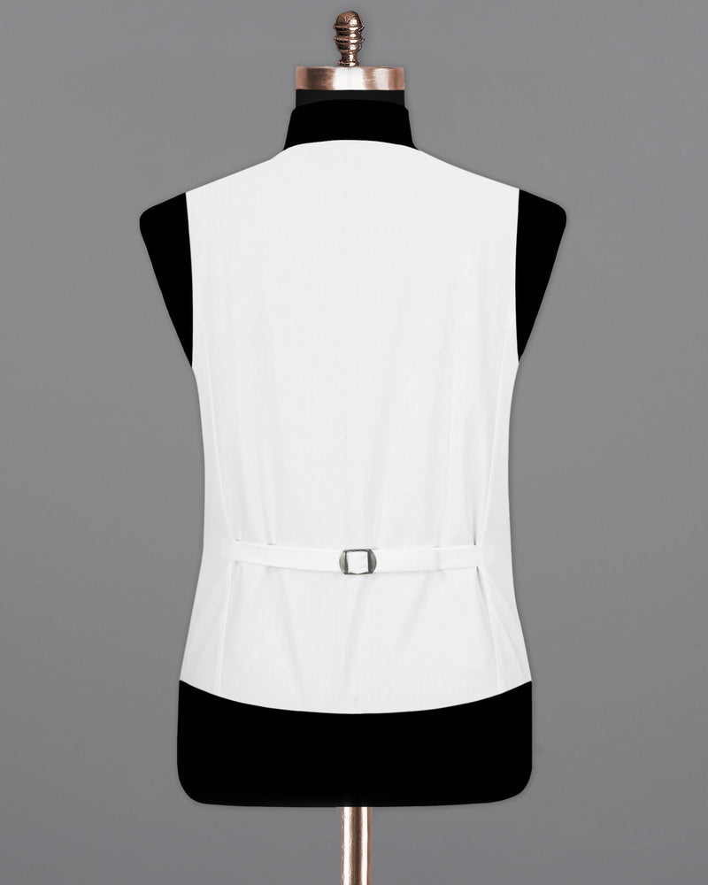 Bright White Premium Cotton Designer Waistcoat V2065-36, V2065-38, V2065-40, V2065-42, V2065-44, V2065-46, V2065-48, V2065-50, V2065-52, V2065-54, V2065-56, V2065-58, V2065-60