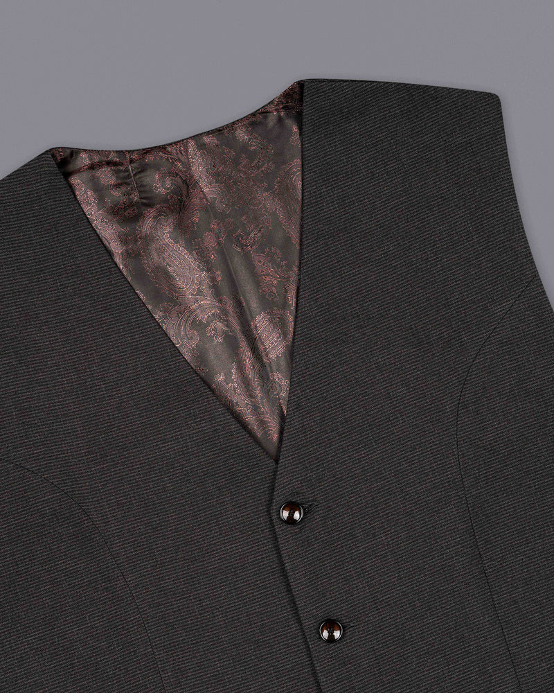 Piano Gray Textured Waistcoat V2080-36, V2080-38, V2080-40, V2080-42, V2080-44, V2080-46, V2080-48, V2080-50, V2080-52, V2080-54, V2080-56, V2080-58, V2080-60