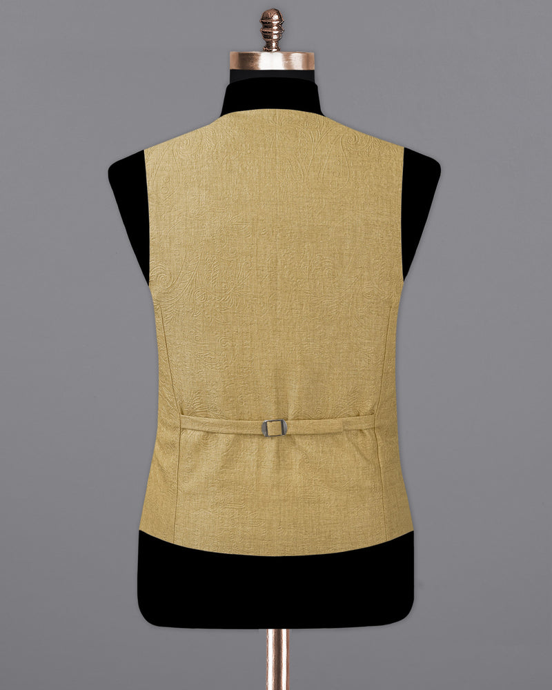 Tumbleweed Matt Gold Embossed Chintz Textured Waistcoat V2101-36, V2101-38, V2101-40, V2101-42, V2101-44, V2101-46, V2101-48, V2101-50, V2101-52, V2101-54, V2101-56, V2101-58, V2101-60