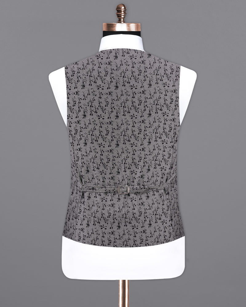 Flint Silver Ditzy Textured With Jade Black Waistcoat V2102-36, V2102-38, V2102-40, V2102-42, V2102-44, V2102-46, V2102-48, V2102-50, V2102-52, V2102-54, V2102-56, V2102-58, V2102-60