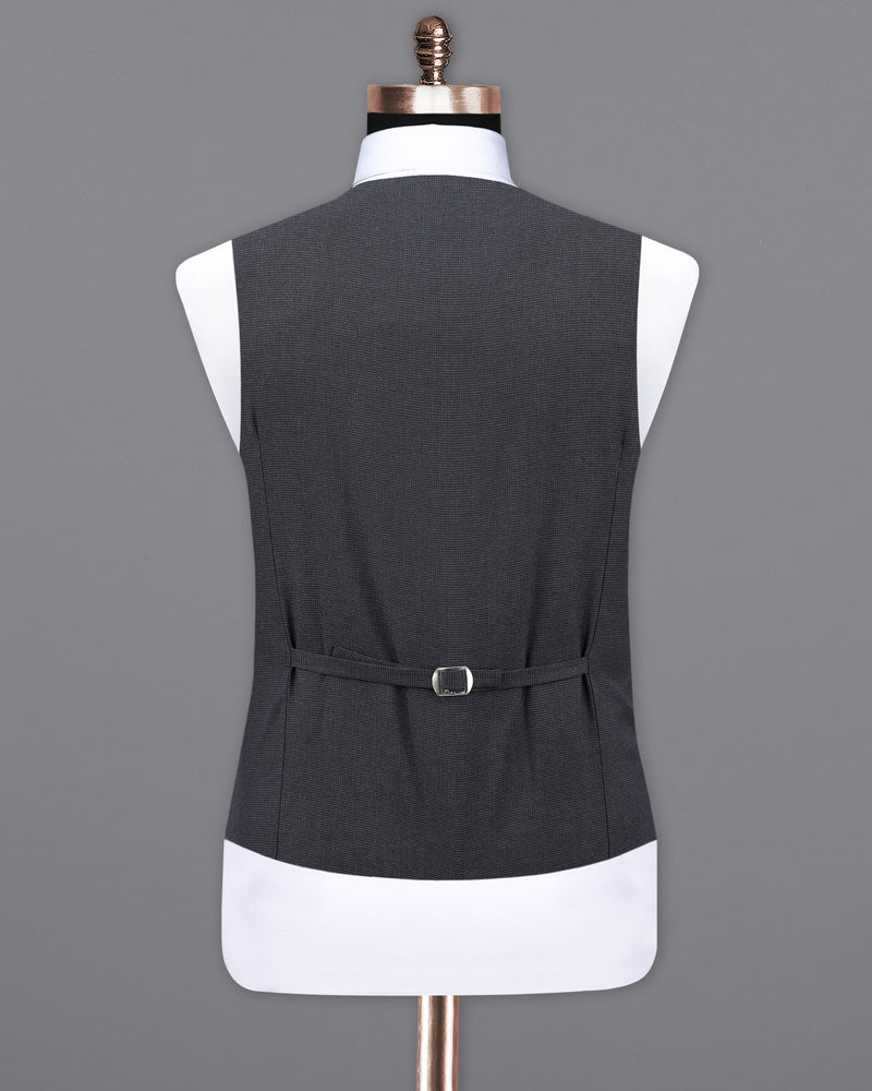 Bastille Dark Grey Textured Waistcoat V2116-36, V2116-38, V2116-40, V2116-42, V2116-44, V2116-46, V2116-48, V2116-50, V2116-52, V2116-54, V2116-56, V2116-58, V2116-60